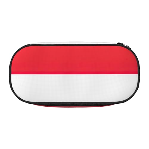 UVBDF Federmäppchen mit indonesischer Flagge für Männer und Frauen, tragbares Federmäppchen, ästhetisch, mit Reißverschluss für Büro-Organizer, Schwarz , Einheitsgröße, Taschen-Organizer von UVBDF