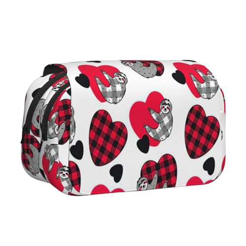 UVBDF Federmäppchen mit niedlichem Faultierdruck, doppellagig, Klappetui, Organizer, Schreibwaren-Tasche für Kinder, Geschenk, Schwarz , Einheitsgröße, Taschen-Organizer UVBDF Federmäppchen mit niedlichem Faultierdruck, doppellagig, Klappetui, Organizer, Schreibwaren-Tasche für Kinder, Geschenk, Schwarz , Einheitsgröße, Taschen-Organizer von UVBDF