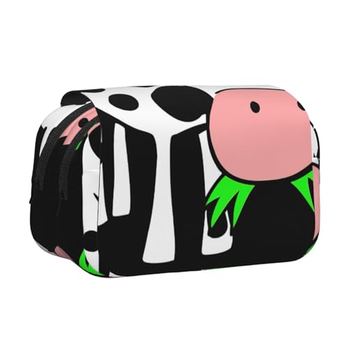 UVBDF Federmäppchen mit niedlichem Kuhdruck, doppellagig, Klappetui, Organizer, Schreibwaren-Tasche für Kinder, Geschenk, Schwarz , Einheitsgröße, Taschen-Organizer UVBDF Federmäppchen mit niedlichem Kuhdruck, doppellagig, Klappetui, Organizer, Schreibwaren-Tasche für Kinder, Geschenk, Schwarz , Einheitsgröße, Taschen-Organizer von UVBDF