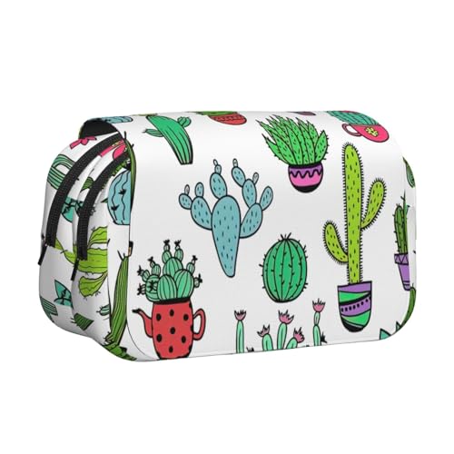 UVBDF Federmäppchen mit niedlichem Sukkulenten-Druck, doppellagig, Klappetui, Organizer, Schreibwaren-Tasche für Kinder, Geschenk, Schwarz , Einheitsgröße, Taschen-Organizer UVBDF Federmäppchen mit niedlichem Sukkulenten-Druck, doppellagig, Klappetui, Organizer, Schreibwaren-Tasche für Kinder, Geschenk, Schwarz , Einheitsgröße, Taschen-Organizer von UVBDF