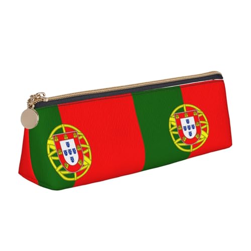 UVBDF Federmäppchen mit portugiesischer Flagge, für Kinder, mit Reißverschluss, kleine einfache Stifttasche, Kosmetik-Make-up-Etui, weiß, Einheitsgröße, Taschen-Organizer von UVBDF