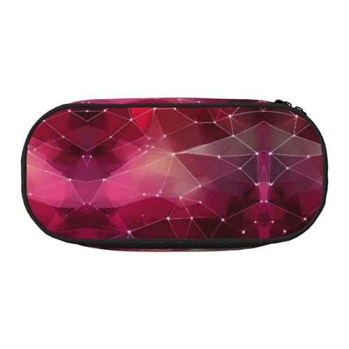 UVBDF Federmäppchen mit rotem Galaxie-Sternbild für Herren und Damen, tragbares Federmäppchen, ästhetisch, mit Reißverschluss für Büro-Organizer, Schwarz , Einheitsgröße, Taschen-Organizer von UVBDF