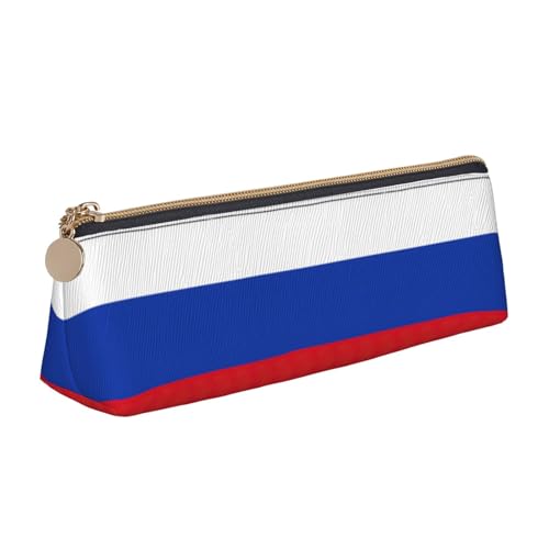 UVBDF Federmäppchen mit russischer Flagge, für Kinder, mit Reißverschluss, kleine einfache Stifttasche, Kosmetik-Make-up-Etui, weiß, Einheitsgröße, Taschen-Organizer von UVBDF