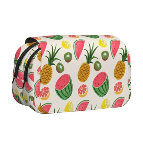 UVBDF Federmäppchen mit tropischen Früchten, doppelschichtig, Klappetui, Organizer, Schreibwaren-Tasche für Kinder, Geschenk, Schwarz , Einheitsgröße, Taschen-Organizer UVBDF Federmäppchen mit tropischen Früchten, doppelschichtig, Klappetui, Organizer, Schreibwaren-Tasche für Kinder, Geschenk, Schwarz , Einheitsgröße, Taschen-Organizer von UVBDF