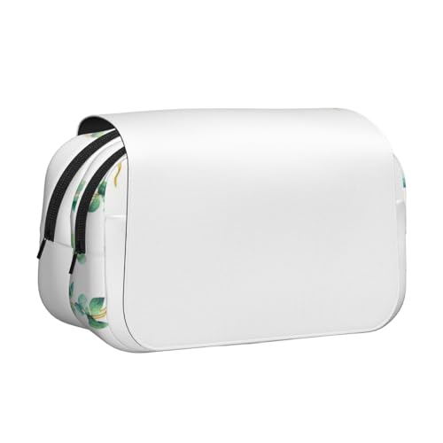 UVBDF Federmäppchen mit tropischen grünen Blättern, doppellagig, Klappetui, Organizer, Schreibwaren-Tasche für Kinder, Geschenk, Schwarz , Einheitsgröße, Taschen-Organizer UVBDF Federmäppchen mit tropischen grünen Blättern, doppellagig, Klappetui, Organizer, Schreibwaren-Tasche für Kinder, Geschenk, Schwarz , Einheitsgröße, Taschen-Organizer von UVBDF