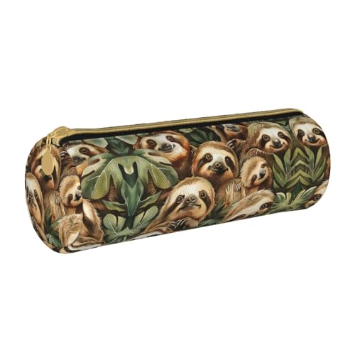 UVBDF Niedliches Faultier-Schreibwarenetui, niedlicher Stifthalter für Jungen und Mädchen, Senioren-Federmäppchen, Geschenk für Kinder, weiß, Einheitsgröße, Taschen-Organizer von UVBDF