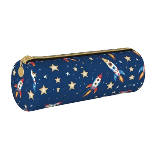 UVBDF Rocket in Space Schul-Schreibwaren-Tasche, niedlicher Stifthalter für Jungen und Mädchen, Senioren-Federmäppchen, Geschenk für Kinder, weiß, Einheitsgröße, Taschen-Organizer von UVBDF