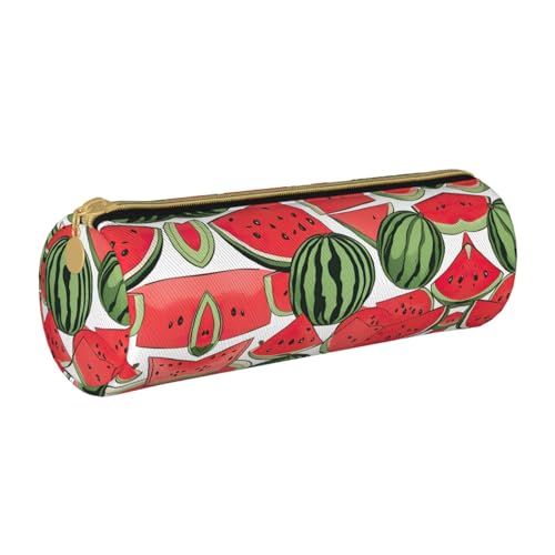 UVBDF Rote Wassermelonen-Schreibwaren-Tasche, niedlicher Stifthalter für Jungen und Mädchen, Senioren-Federmäppchen, Geschenk für Kinder, weiß, Einheitsgröße, Taschen-Organizer von UVBDF