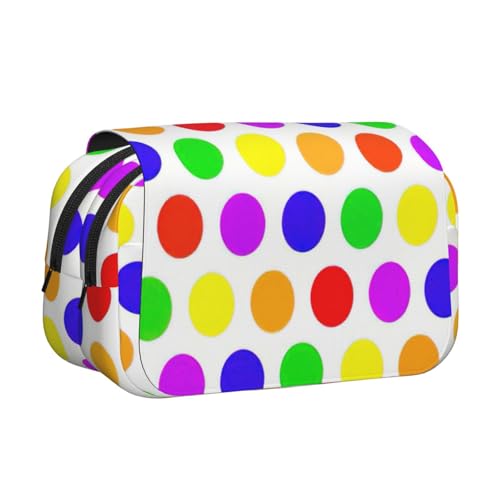 UVBDF Schönes Federmäppchen mit Punktmuster, doppellagig, Klappetui, Organizer, Schreibwaren-Tasche für Kinder, Geschenk, Schwarz , Einheitsgröße, Taschen-Organizer UVBDF Schönes Federmäppchen mit Punktmuster, doppellagig, Klappetui, Organizer, Schreibwaren-Tasche für Kinder, Geschenk, Schwarz , Einheitsgröße, Taschen-Organizer von UVBDF