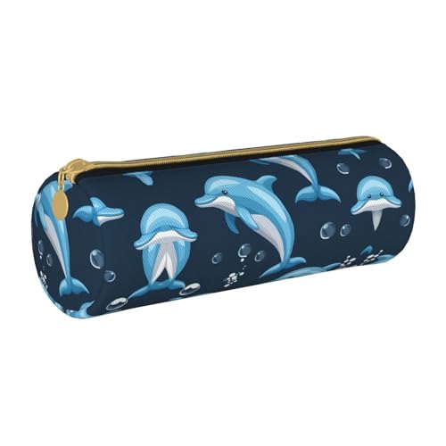 UVBDF Schreibwaren-Tasche mit Delfinbällen, niedlicher Stifthalter für Jungen und Mädchen, Senioren-Federmäppchen, Geschenk für Kinder, weiß, Einheitsgröße, Taschen-Organizer von UVBDF