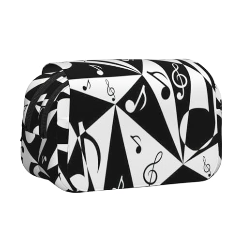 UVBDF Stilvoller Musiknoten-Druck, Schule, doppellagig, Clamshell-Federmäppchen, Organizer, Schreibwaren-Tasche für Kinder, Geschenk, Schwarz , Einheitsgröße, Taschen-Organizer UVBDF Stilvoller Musiknoten-Druck, Schule, doppellagig, Clamshell-Federmäppchen, Organizer, Schreibwaren-Tasche für Kinder, Geschenk, Schwarz , Einheitsgröße, Taschen-Organizer von UVBDF