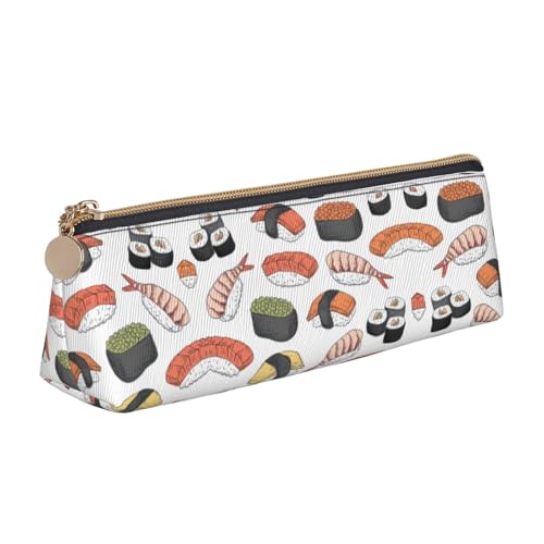 UVBDF Sushi-Schul-Federmäppchen für Kinder mit Reißverschluss, kleine einfache Stifttasche, Kosmetik-Make-up-Etui, weiß, Einheitsgröße, Taschen-Organizer von UVBDF