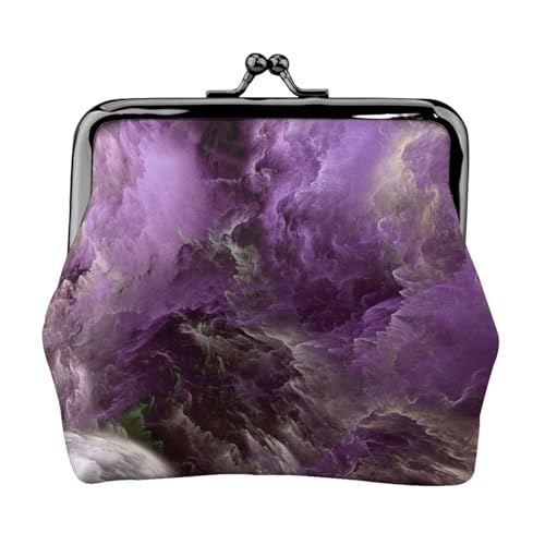 Violette Galaxie-Münzgeldbörse, Münzgeldbörse, Lippenstift, Kosmetikzubehör, Organizer, für den täglichen Gebrauch, Schwarz , Einheitsgröße, Münztasche von UVBDF