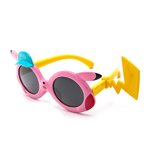 Polarisiert Sonnenbrille Kinder Flexibler Rahmen 100% UV400 Schutz Sonnenbrille Jungen und Mädchen Rosa von UVTQSSP