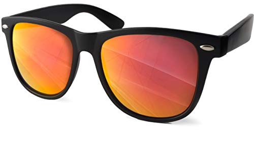 UVprotect Sonnenbrille retro Design Herren und Damen W100-Rot von UVprotect