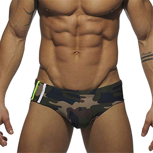 UXH Mens Swimwear Briefs Camo Bikini Camouflage Swim Board Trunks Beach Shorts von UXH