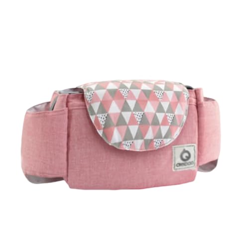 UXIYI Kinderwagentasche Mama Tasche Windel Baby Windeltasche Kinderwagen Zubehör Große Kapazität Outdoor-Reise Windel Wasser Becherhalter,Rosa von UXIYI