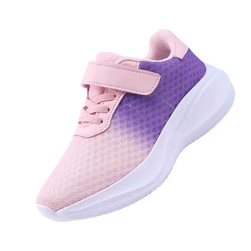 Hallenschuhe mädchen Winterschuhe Mädchen Frühling Autumn Breathable Mesh Sportschuhe Shoes Mesh Soft Sole Youth Lightweight und Comfortable Running Shoes (Pink-2, 30 Little Child) von UXSELKCD