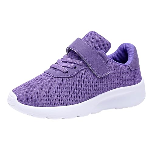 Handballschuhe Damen Winterschuhe Mädchen Frühling Autumn Breathable Mesh Sportschuhe Shoes Mesh Soft Sole Youth Lightweight und Comfortable Running Shoes (Purple-3, 36 Big Kids) von UXSELKCD