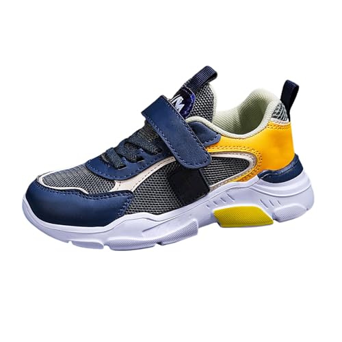 UXSELKCD Sneaker Turnschuhe Mädchen Hallenschuhe Frühling und Freizeit Sport Nicht Atmungsaktiv Schuhe Mittlere und Große Sportschuhe Sneaker (Yellow-H, 34 Big Kids) von UXSELKCD