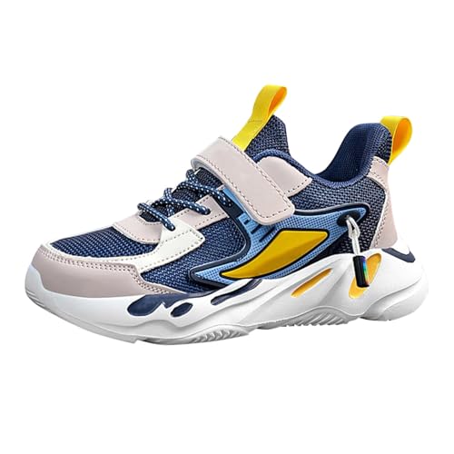UXSELKCD Sportschuhe Damen Turnschuhe Mädchen Hallenschuhe Frühling und Freizeit Sport Nicht Atmungsaktiv Schuhe Mittlere und Große Sportschuhe Sneaker (Blue-F, 26 Toddler) von UXSELKCD