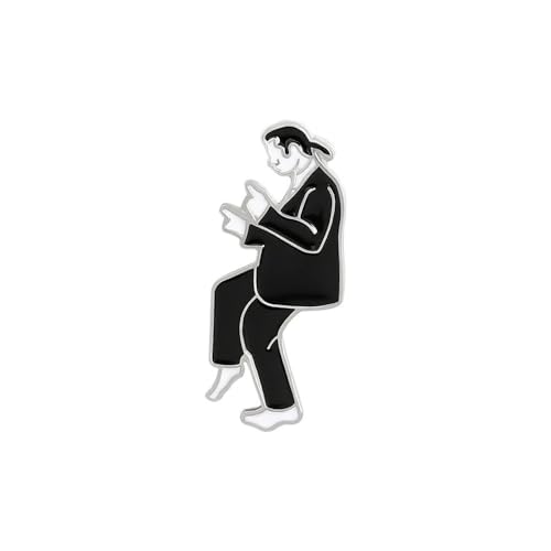 2 Stück Humor Punk Fun Pulp Fiction Charakter Bild Emaille Brosche Legierung Abzeichen Kleidung Rucksack Pin Zubehör Freunde Schmuck Geschenke, Einheitsgröße, Achat von UYFRD
