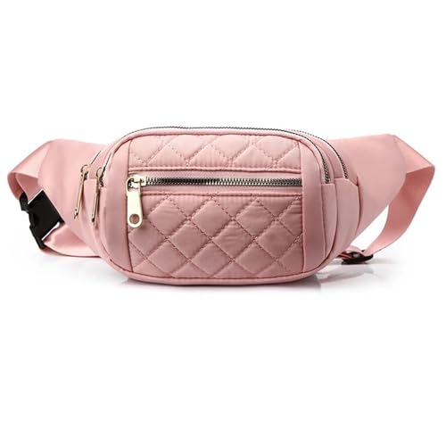 UYFRD Damen Hüfttasche Nylon Stoff Wasserdicht Gürteltaschen Designer Crossbody Brusttasche Weibliche Mode Bauchtasche Banane Hüfttasche, rose, Einheitsgröße von UYFRD