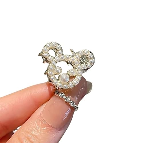 UYFRD Mini-Haarklammer mit Perlen und Strasssteinen, Retro-Diamant-Blume, für Damen und Mädchen, Krabben-Klammer, kleine Haarnadeln (3052) von UYFRD