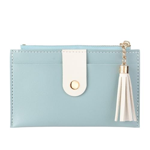 UYFRD Modische kleine Geldbörse für Damen, einfarbig, PU-Leder, Mini-Münzgeldbörse, Kreditkartenhalter, Taschen, Reißverschluss, Münzbörse, B-Blau, Einheitsgröße UYFRD Modische kleine Geldbörse für Damen, einfarbig, PU-Leder, Mini-Münzgeldbörse, Kreditkartenhalter, Taschen, Reißverschluss, Münzbörse, B-Blau, Einheitsgröße von UYFRD
