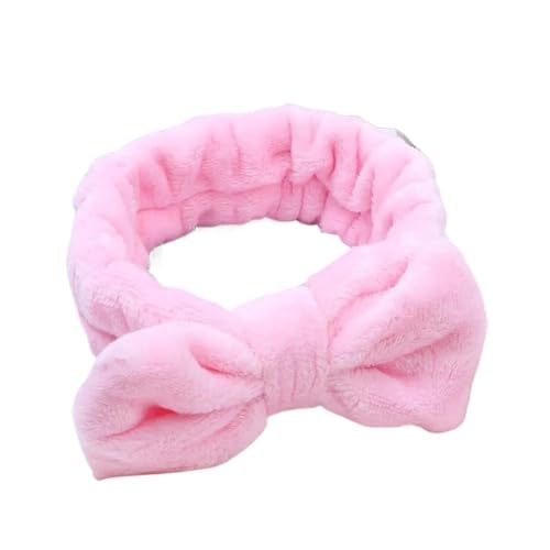 UYFRD Modisches Damen-Stirnband, Korallen-Fleece, Haarband zum Waschen des Gesichts, Make-up, Bademaske, Kosmetik-Haarband, weicher Turban-Haarschmuck (Rosa) von UYFRD