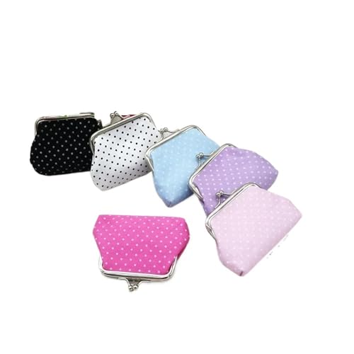 UYFRD Monedero Mini-Geldbörse, Clutch, Münztasche, kleine Mini-Geldbörse, bedruckt, Münzgeldbörsen, niedliche Geldbörsen, Hasp Zero Wallet Taschen, Schwarze Punkte, Einheitsgröße von UYFRD