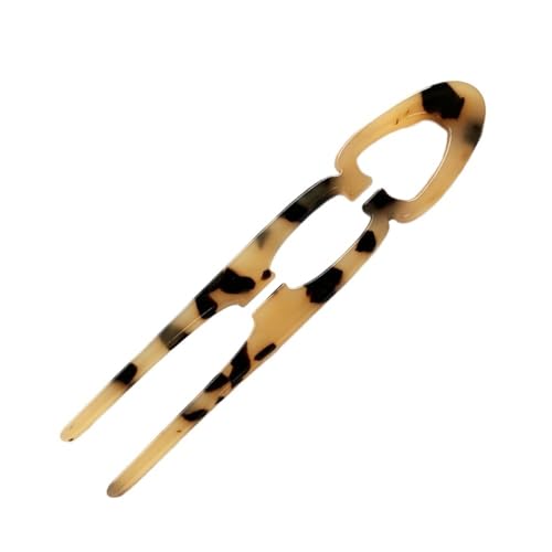 UYFRD Süßer Acetat-Haarknoten, U-förmig, Fshion-Design, Haarnadel, Fleischbällchen, Haarklammer für Damen und Mädchen (2) von UYFRD