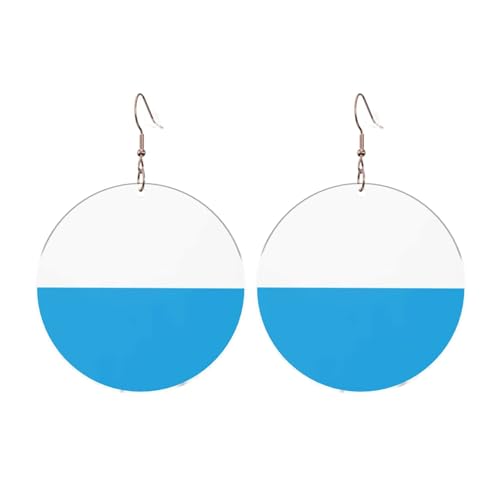 Bayerische Flagge Runde Acryl Ohrringe Ohrringe für Frauen Frauen Mode Weihnachtsgeschenk, Einheitsgröße, Acryl Bayerische Flagge Runde Acryl Ohrringe Ohrringe für Frauen Frauen Mode Weihnachtsgeschenk, Einheitsgröße, Acryl von UYHhgqw