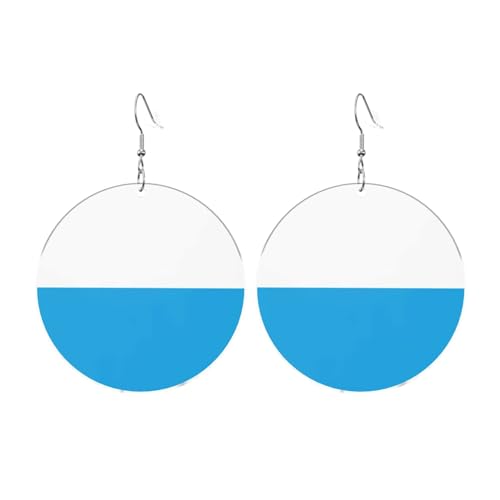 Bayerische Flagge Runde Acryl Ohrringe Ohrringe für Frauen Frauen Mode Weihnachtsgeschenk, Einheitsgröße, Acryl Bayerische Flagge Runde Acryl Ohrringe Ohrringe für Frauen Frauen Mode Weihnachtsgeschenk, Einheitsgröße, Acryl von UYHhgqw