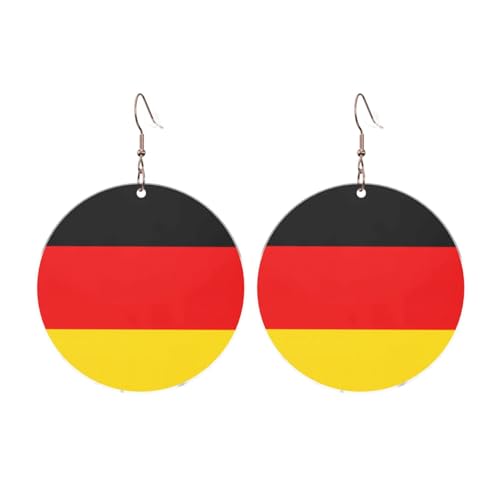 Deutsche Flagge Runde Acryl Ohrringe Ohrringe für Frauen Frauen Mode Weihnachtsgeschenk, Einheitsgröße, Acryl Deutsche Flagge Runde Acryl Ohrringe Ohrringe für Frauen Frauen Mode Weihnachtsgeschenk, Einheitsgröße, Acryl von UYHhgqw