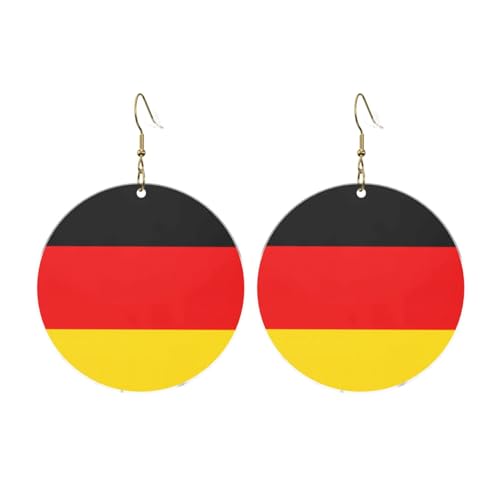 Deutsche Flagge Runde Acryl Ohrringe Ohrringe für Frauen Frauen Mode Weihnachtsgeschenk, Einheitsgröße, Acryl Deutsche Flagge Runde Acryl Ohrringe Ohrringe für Frauen Frauen Mode Weihnachtsgeschenk, Einheitsgröße, Acryl von UYHhgqw