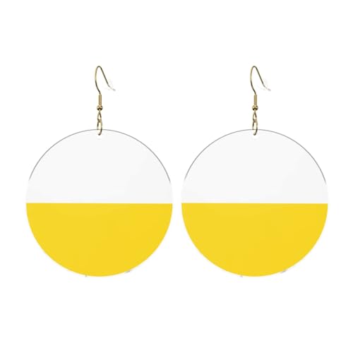 Die schlesische Flagge Runde Acryl Ohrringe Ohrringe für Frauen Mode Weihnachtsgeschenk, Einheitsgröße, Acryl Die schlesische Flagge Runde Acryl Ohrringe Ohrringe für Frauen Mode Weihnachtsgeschenk, Einheitsgröße, Acryl von UYHhgqw