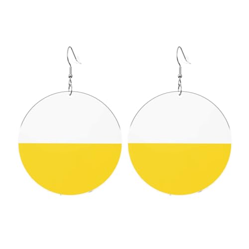 Die schlesische Flagge Runde Acryl Ohrringe Ohrringe für Frauen Mode Weihnachtsgeschenk, Einheitsgröße, Acryl Die schlesische Flagge Runde Acryl Ohrringe Ohrringe für Frauen Mode Weihnachtsgeschenk, Einheitsgröße, Acryl von UYHhgqw