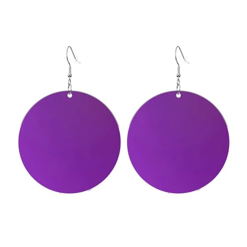 Dunkelviolette runde Acryl-Ohrringe – Ohrringe für Damen – modisches Weihnachtsgeschenk für Damen, Einheitsgröße, Acryl Dunkelviolette runde Acryl-Ohrringe – Ohrringe für Damen – modisches Weihnachtsgeschenk für Damen, Einheitsgröße, Acryl von UYHhgqw
