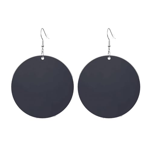 Einfarbige schwarze runde Acryl-Ohrringe – Ohrringe für Frauen – modisches Weihnachtsgeschenk für Damen, Einheitsgröße, Acryl Einfarbige schwarze runde Acryl-Ohrringe – Ohrringe für Frauen – modisches Weihnachtsgeschenk für Damen, Einheitsgröße, Acryl von UYHhgqw
