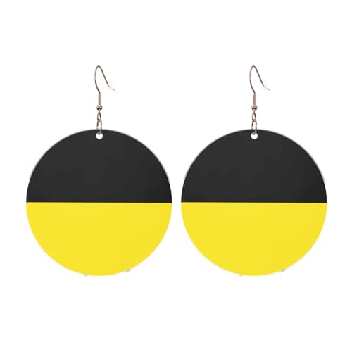 Flagge Baden-Württemberg Runde Acryl Ohrringe Ohrringe für Frauen Frauen Mode Weihnachtsgeschenk, Einheitsgröße, Acryl Flagge Baden-Württemberg Runde Acryl Ohrringe Ohrringe für Frauen Frauen Mode Weihnachtsgeschenk, Einheitsgröße, Acryl von UYHhgqw