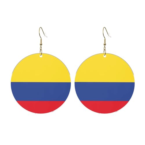 Flagge Kolumbiens Runde Acryl Ohrringe Ohrringe für Frauen Mode Weihnachtsgeschenk, Einheitsgröße, Acryl Flagge Kolumbiens Runde Acryl Ohrringe Ohrringe für Frauen Mode Weihnachtsgeschenk, Einheitsgröße, Acryl von UYHhgqw