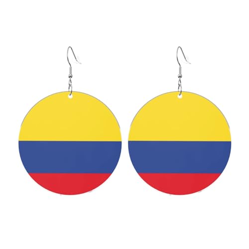 Flagge Kolumbiens Runde Acryl Ohrringe Ohrringe für Frauen Mode Weihnachtsgeschenk, Einheitsgröße, Acryl Flagge Kolumbiens Runde Acryl Ohrringe Ohrringe für Frauen Mode Weihnachtsgeschenk, Einheitsgröße, Acryl von UYHhgqw