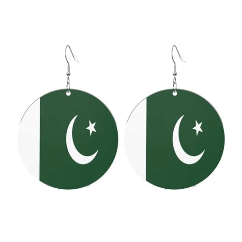 Flagge Pakistans Runde Acryl Ohrringe Ohrringe für Frauen Mode Weihnachtsgeschenk, Einheitsgröße, Acryl Flagge Pakistans Runde Acryl Ohrringe Ohrringe für Frauen Mode Weihnachtsgeschenk, Einheitsgröße, Acryl von UYHhgqw