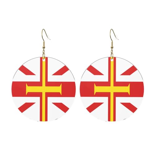 Flagge der Guernsey Inseln Runde Acryl Ohrringe Ohrringe für Frauen Mode Weihnachtsgeschenk, Einheitsgröße, Acryl Flagge der Guernsey Inseln Runde Acryl Ohrringe Ohrringe für Frauen Mode Weihnachtsgeschenk, Einheitsgröße, Acryl von UYHhgqw