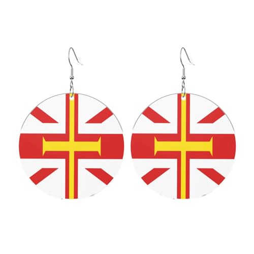 Flagge der Guernsey Inseln Runde Acryl Ohrringe Ohrringe für Frauen Mode Weihnachtsgeschenk, Einheitsgröße, Acryl Flagge der Guernsey Inseln Runde Acryl Ohrringe Ohrringe für Frauen Mode Weihnachtsgeschenk, Einheitsgröße, Acryl von UYHhgqw