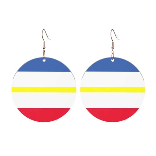 Flagge des Kantons Mecklenburg Runde Acryl Ohrringe - Ohrringe für Frauen - Damenmode Weihnachtsgeschenk, Einheitsgröße, Acryl Flagge des Kantons Mecklenburg Runde Acryl Ohrringe - Ohrringe für Frauen - Damenmode Weihnachtsgeschenk, Einheitsgröße, Acryl von UYHhgqw