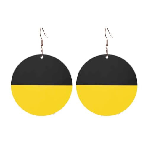 Flagge des Kantons Sachsen-Anhalt Runde Acryl Ohrringe - Ohrringe für Frauen - Damenmode Weihnachtsgeschenk, Einheitsgröße, Acryl Flagge des Kantons Sachsen-Anhalt Runde Acryl Ohrringe - Ohrringe für Frauen - Damenmode Weihnachtsgeschenk, Einheitsgröße, Acryl von UYHhgqw