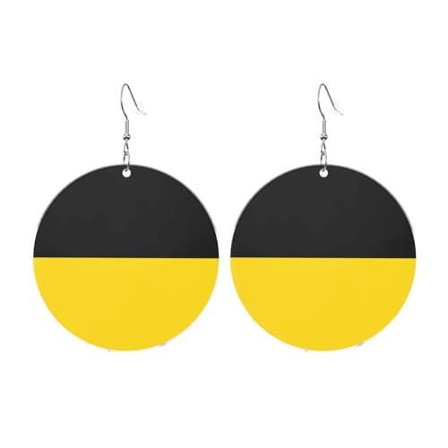 Flagge des Kantons Sachsen-Anhalt Runde Acryl Ohrringe - Ohrringe für Frauen - Damenmode Weihnachtsgeschenk, Einheitsgröße, Acryl Flagge des Kantons Sachsen-Anhalt Runde Acryl Ohrringe - Ohrringe für Frauen - Damenmode Weihnachtsgeschenk, Einheitsgröße, Acryl von UYHhgqw