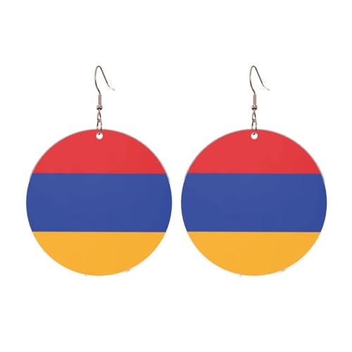 Flagge von Armenien Runde Acryl Ohrringe Ohrringe für Frauen Mode Weihnachtsgeschenk, Einheitsgröße, Acryl Flagge von Armenien Runde Acryl Ohrringe Ohrringe für Frauen Mode Weihnachtsgeschenk, Einheitsgröße, Acryl von UYHhgqw